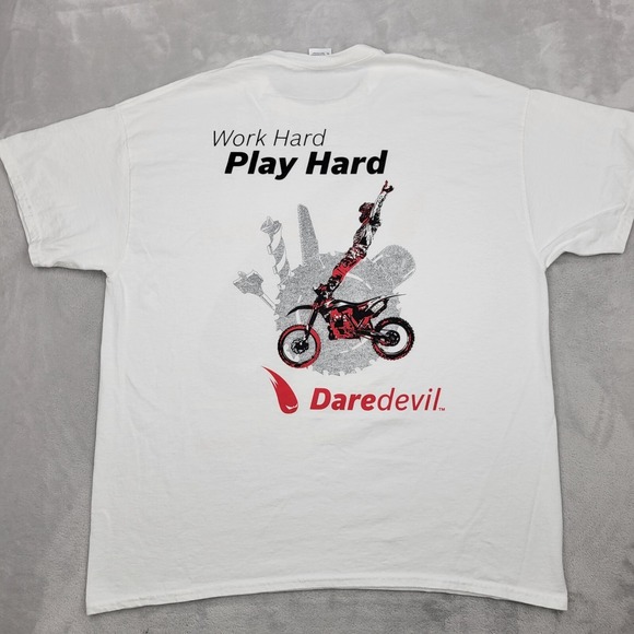 Daredevil Shirt Mens XL Motorcycle Motorsports BMX Dirt Bike Stunt Bosch Tools